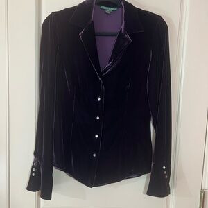 Ralph Lauren Deep Purple Velvet Shirt